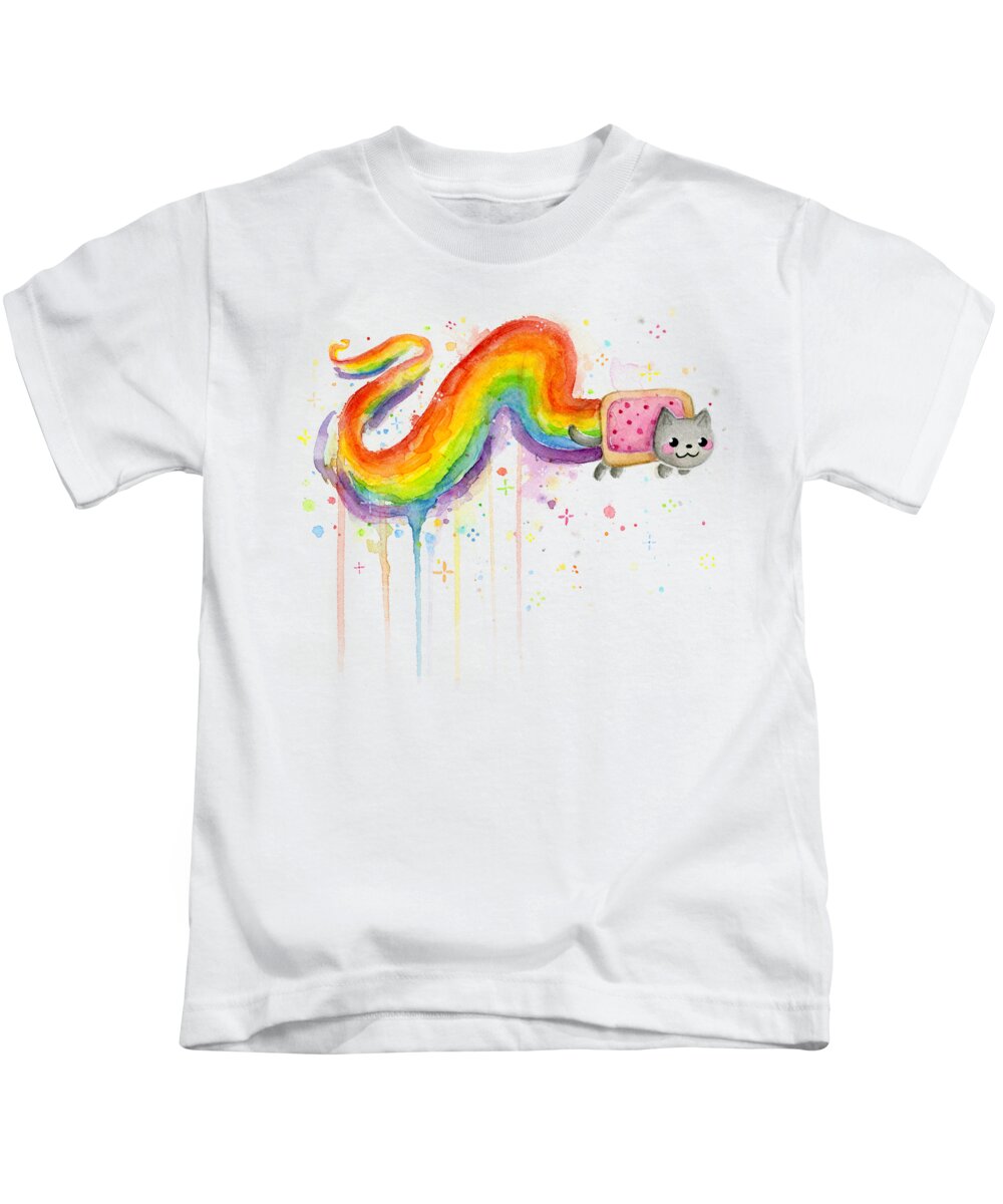 Nyan Cat Rainbow funny cool Kids Boy Girls Unisex Top T-Shirt 758 